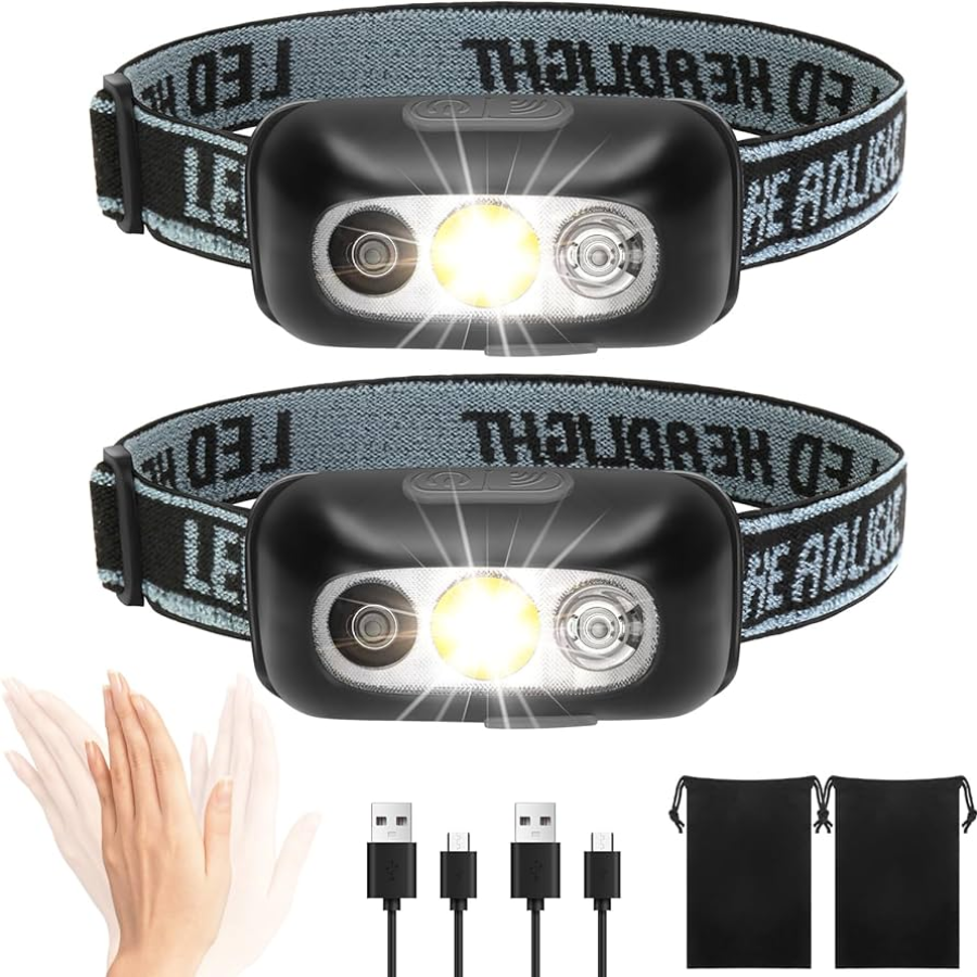Linterna LED Frontal 2 Unidades,